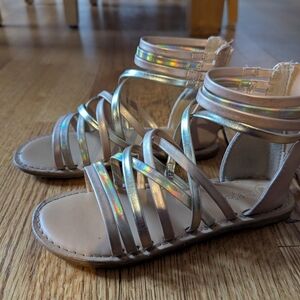 Cat & Jack Kids' Silver Strappy Sandals